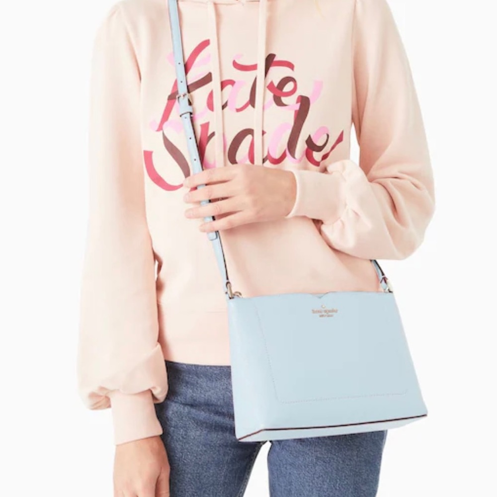 Kate Spade harlow Leather Crossbody ~NWT~ Color Frosty Sky